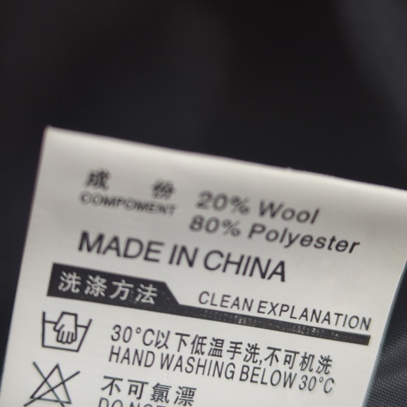 Women’s Black Wool Blend Belted Coat SZ S (New) - Picture 6 of 7